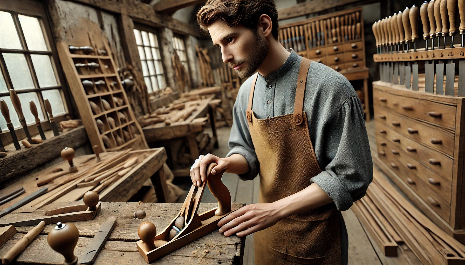 A Terdinail Woodworking Hand Tool Used to Remove Shaveings